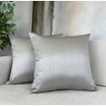 thumbnail image 1 of Aiking Home Solid Faux Silk Euro Shams Set of Two 26 x 26 inch, Silver, 1 of 6