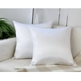 thumbnail image 1 of Aiking Home Solid Faux Silk Euro Shams Set of Two 26 x 26 inch, White, 1 of 7