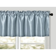 Aiking Home Solid Faux Silk window Valance, Slate-Size 56''x16''