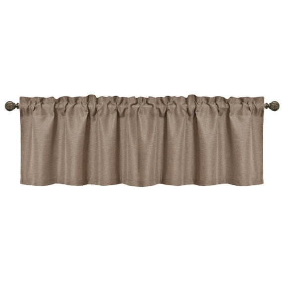 Aiking Home Solid Rod Pocket Valance for Window, 55 by 16-inch, Sand