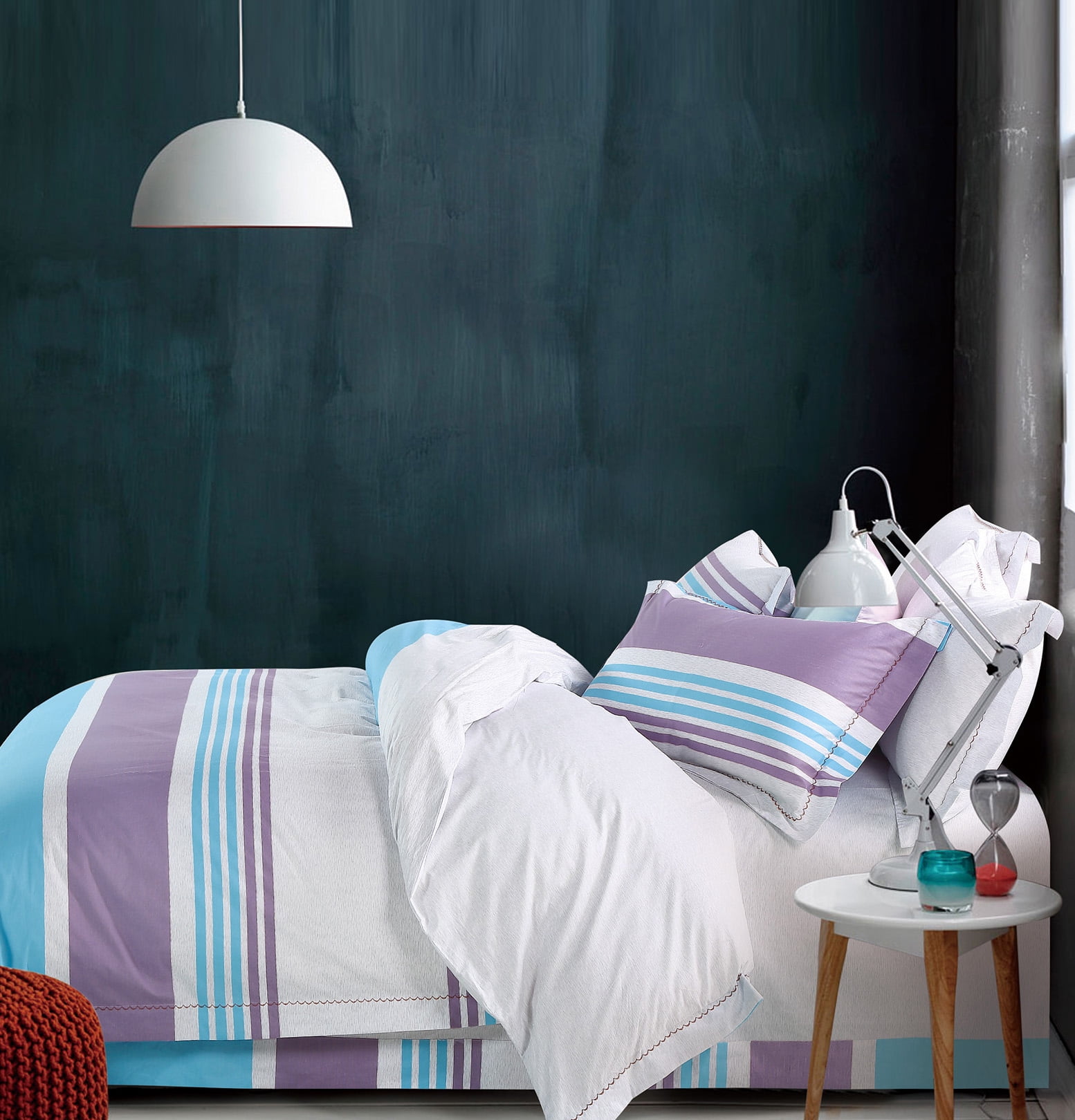Cottonight Blu Navy Comforter Queen Set Blu Scuro Biancheria Da Letto Consolatore Set Full Solid Color Moderno Morbido Traspirante Trapunte Uomini Ragazzi Coperta Cotone Consolatore con 2 Federe
