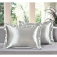 thumbnail image 1 of Aiking Home Vibrant Shiny Satin Pillow Cases (Pack of 2), Size 20''x36'', King-Gray, 1 of 3