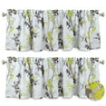 thumbnail image 1 of Aiking Home Window Valances - 2-Panels Polyester Printed Kitchen Valances with 2.5" Rod Pocket for Small Windows (56"x16" Each Panel, Floral Ivory), 1 of 4