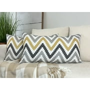 Aiking Set of 2 Printed 14 x 26 inch Decorative Throw Pillow Covers, Chevron