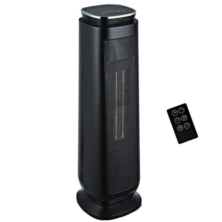 BLACK+DECKER Space Heater with Adjustable Thermostat, Ceramic Tower Heater,  Portable Heater & Tower Fan with 3 Settings, Oscillating Electric Heater