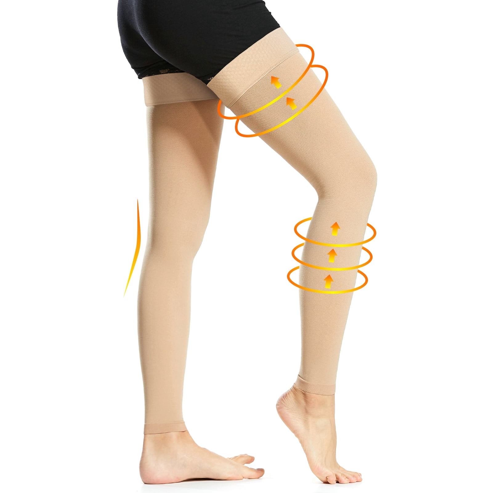 Ailaka 20-30mmHg Thigh High Footless Compression Socks (1 Pair ...