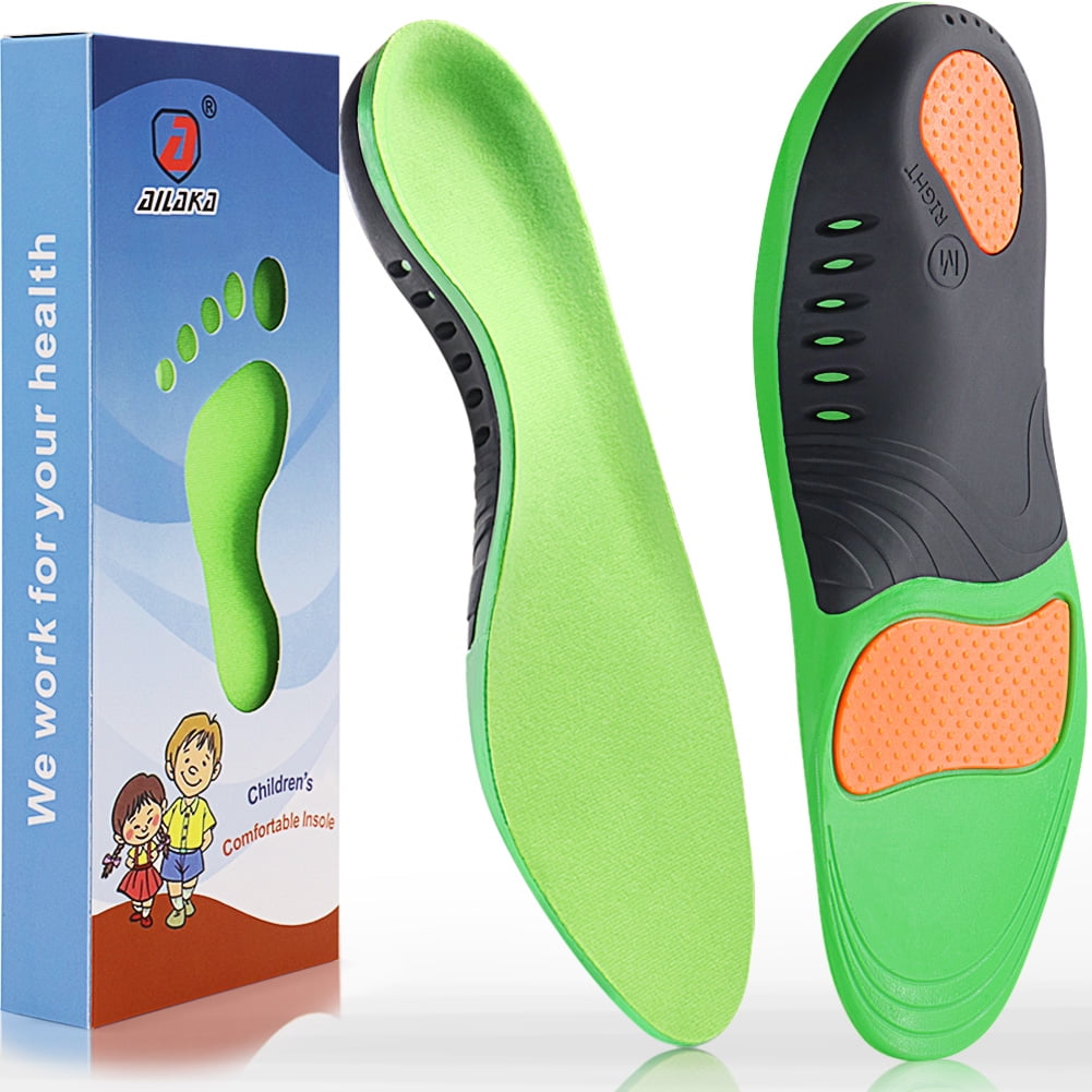 Ailaka Kid High Arch Support Shoe Insoles Inserts for Flat Feet ...