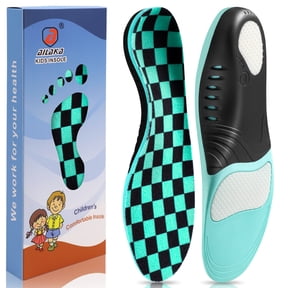 Ailaka Kids Arch Support Insoles (1 Pair), Orthotic Inserts for Plantar Fasciitis, Strong Support for Children's High Arch, Flat Feet Pain Relief, Foot Pronation