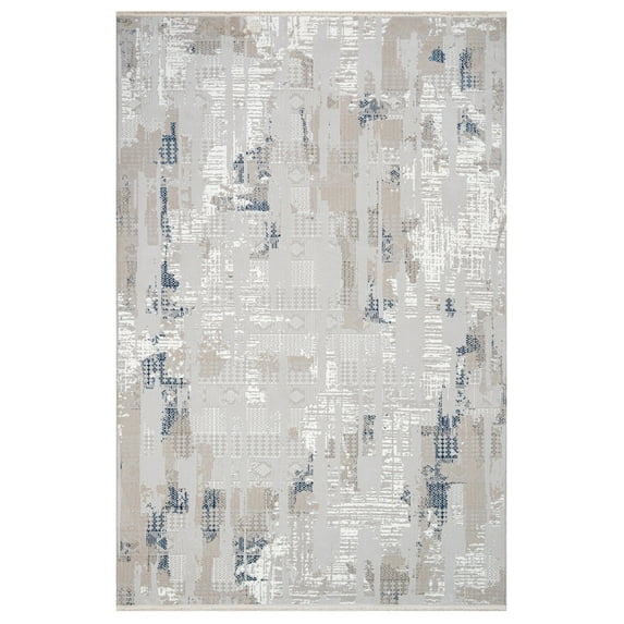 Ailani Grey Area Rugs for Living Room Washable Rugs Boho Moroccan Area Rug Soft Neutral Geometric Bohemian Distressed Indoor Rug for Bedroom Dining Room Office Nonslip Rug