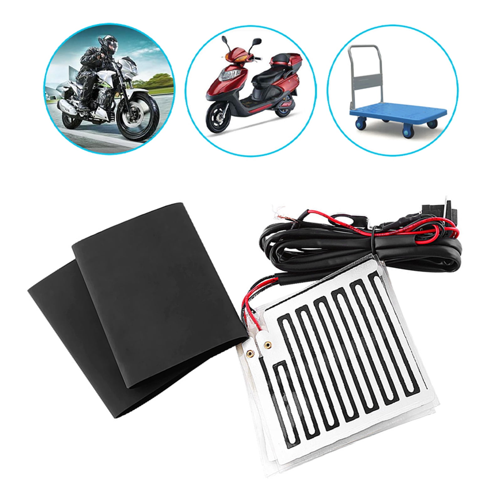 Universal Heated Motorcycle Grips - 12V Handlebar Warmers With 3-Position Switch For ATV, Motorcycle, Snowmobile (Kit Includes Pads, Switch, Tape) - View #11