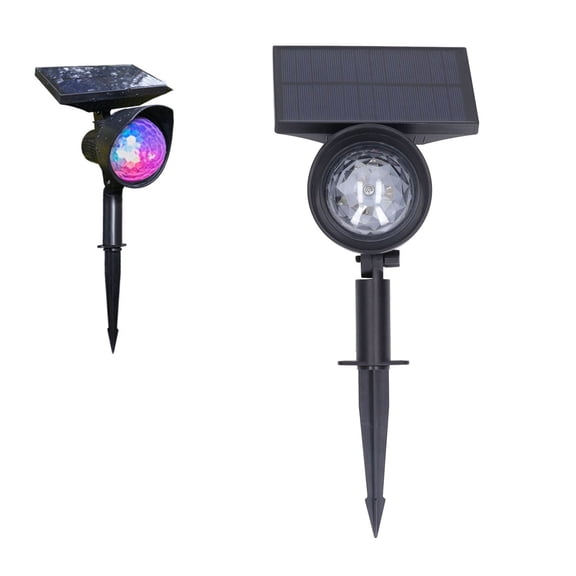 Ailao Solar Spot Light Outdoor 2 In 1 Outdoor Waterproof RGB Rotating Landscape Lighting Garden Decor