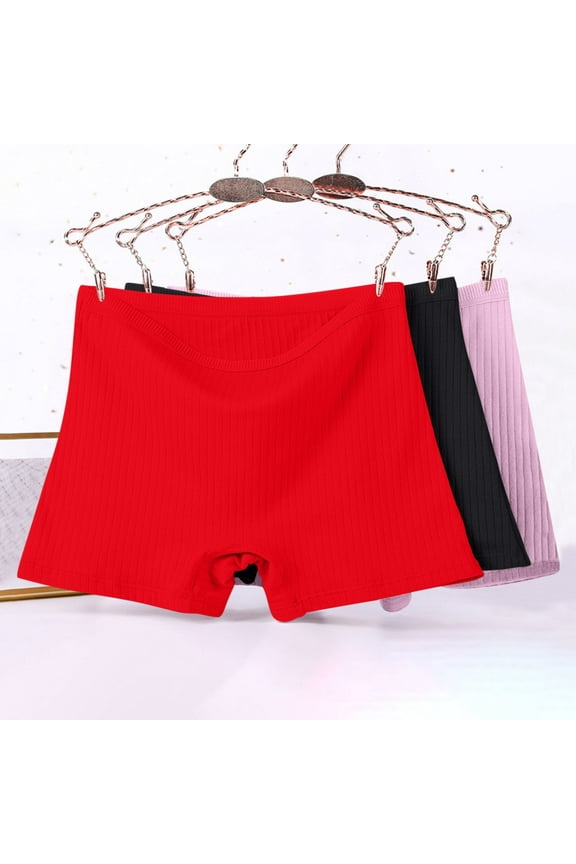 3 Pack Women's Plus Size High Waist Boyshorts Tummy Control Full Coverage Soft Stretch Leak Proof Breathable Underwear for Daily Wear