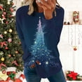 thumbnail image 1 of Ailaofu Christmas Sweatshirt Women Funny Ugly Christmas Pullover Shirt Xmas Holiday Santa Prints Long Sleeve Tops, 1 of 5