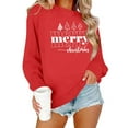 thumbnail image 1 of Ailaofu Christmas Sweatshirts Women Tis The Season Xmas Shirt Christmas Tree Graphics Tees Holiday Long Sleeve Pullover Tops, 1 of 6
