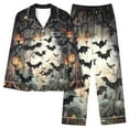 thumbnail image 1 of Ailaofu Cute Printed Pajamas Set for Women Casual Long Sleeve Button Down Halloween Loungewear Oversized Sleepwear, 1 of 6