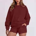 thumbnail image 1 of Ailaofu Fall Outfits for Women 2025 Fashion Sweatshirt Shorts Sweatsuits 2 Piece Set Tracksuit, 1 of 7