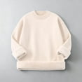 thumbnail image 1 of Ailaofu Fleece Lined Sweatshirts For Women Long Sleeve Crewneck No Hood Pullover Top Winter Thermal Warm Sweatshirt, 1 of 7