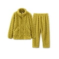thumbnail image 1 of Ailaofu Fluffy Pajamas Set for Women Fleece Zip Up Coat with Pockets and Pant 2 Piece Pjs Set Soft Chunky Winter Loungewear, 1 of 4