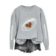 thumbnail image 1 of Ailaofu Football Sweatshirts for Women Oversized Crewneck Sweatshirt Cute Crewnecks Holiday Long Sleeve Rugby Sweat Shirts, 1 of 4