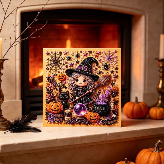 Ailaofu Halloween Diamond Art Kits for Adults Spooky Pattern Fall Home Wall Decor Craft Project and Holiday Activity