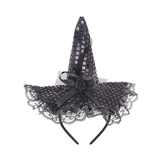 Ailaofu Halloween Witch Hat Headband For Costume Dress Accessories Bow Head Bands Party Photography Prop Head Decor
