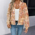 thumbnail image 1 of Ailaofu New Sequin Hoodie for Women, Long Sleeve Loose Fit Casual Jackets Fashion Full Zip Sparkly Coat Relaxed Fit Daily Wear, 1 of 5