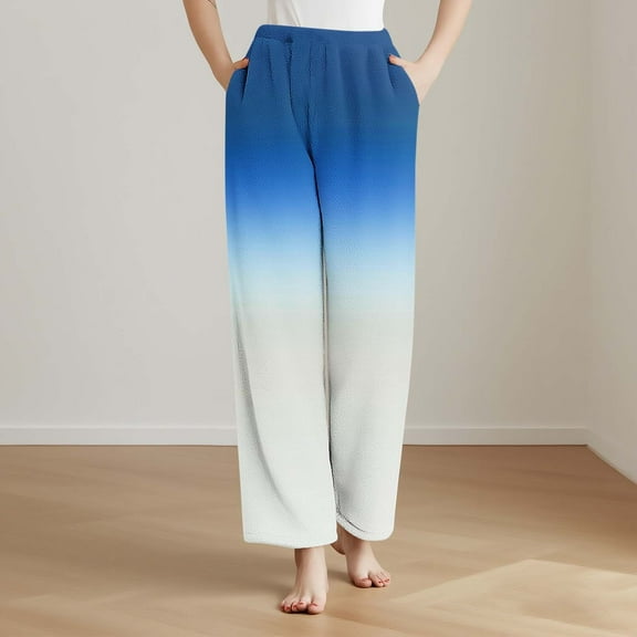 Ailaofu Pajama Pants Women,Fleece Flannel Pajama Long Lounge Pants High Waisted Comfy Cozy Fuzzy Pj Bottoms with Pockets