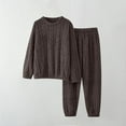 thumbnail image 1 of Ailaofu Pajamas for Women Sets Soft Comfy Fluffy Pajama Fleece Pullover Ribbed Pjs Warm Plush Lounge Sleepwear 2 Piece, 1 of 3