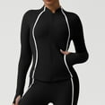 thumbnail image 1 of Ailaofu Running Jacket for Women Workout Jackets Zip Up Slim Fit Athletic Yoga Cropped Tops, 1 of 6