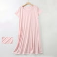 thumbnail image 1 of Ailaofu Sleep Tshirts Dress for Women Casual Crew Neck Short Sleeve House Dresses Summer Nightgrown Lightweight, 1 of 6