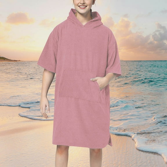 Ailaofu Surf Poncho Men & Women Towel Poncho Adult with Hood, Thick Quick Dry Changing Poncho Towel, Microfiber Wearable Cover Up for Surfing Beach Swim - Absorbent Changing Towel