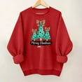 thumbnail image 1 of Ailaofu Ugly Christmas Sweater Women Funny Red Merry Christmas Sweatshirt Oversized Xmas Graphic Sweaters Holiday Pullover, 1 of 6
