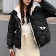 thumbnail image 1 of Ailaofu Winter Coats for Women Warm Oversized Coat Fake Two Piece down Jacket Zip Up Fashion Parka Outerwear with Pockets, 1 of 5
