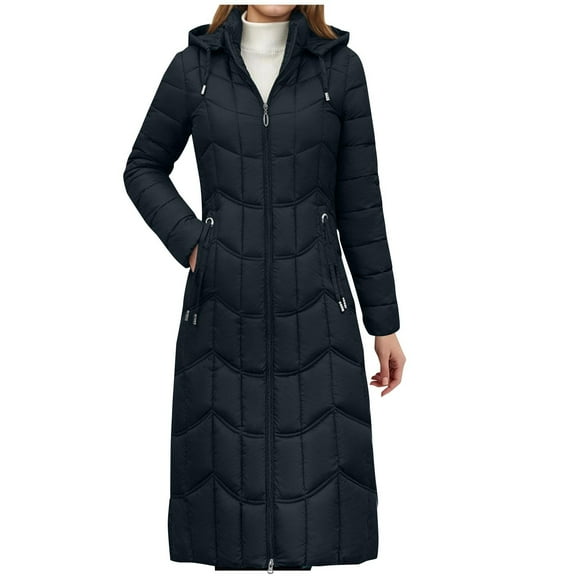 Ailaofu Winter Women X-Long Thicken Down Coat With A Hood Straight Outerwear Korean Female Parkas