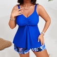 thumbnail image 1 of Ailaofu Women Fashion Print With Chest Pad Without Underwire Tangikini Swimsuit, 1 of 7