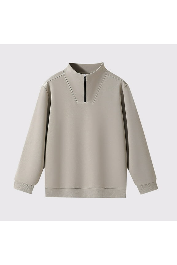 Women Half Zip Hoodie Sleeve Sweatshirt Casual for Daily Wear Comfortable Material Stylish Autumn Fashion for Teens Grey