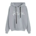 thumbnail image 1 of Ailaofu Women Hoodies Cute Cat Novelty Printed Pullover Sweatshirt, 1 of 5