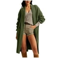 thumbnail image 1 of Ailaofu Women Long Sleeve Maxi Cardigan Open Front Oversized Knitted Sweater Coat Casual Winter Warm Overcoat with Pockets, 1 of 3