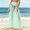 thumbnail image 1 of Ailaofu Women Sheer Mesh Pants See Through Bikini Bottom Swimsuit Cover up Wide Leg Beach Pants, 1 of 7