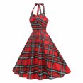 thumbnail image 1 of Ailaofu Women Vintage 1950s Dress Halter Dress Swing Prom Dresses Cocktail Dress Square Neck Elegant Party Casual Dresses, 1 of 7