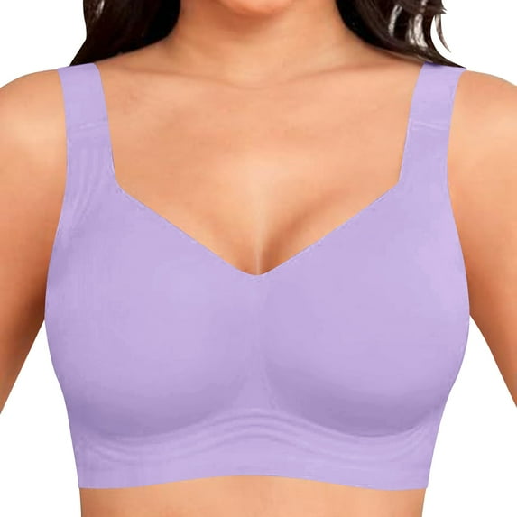 Ailaofu Women Wirefree Bras for Women Full Coverage No Underwire Everyday Bras Comfortable Wireless Padded Bras