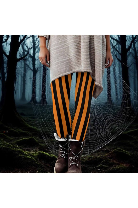Women's Adult Halloween Striped Tights