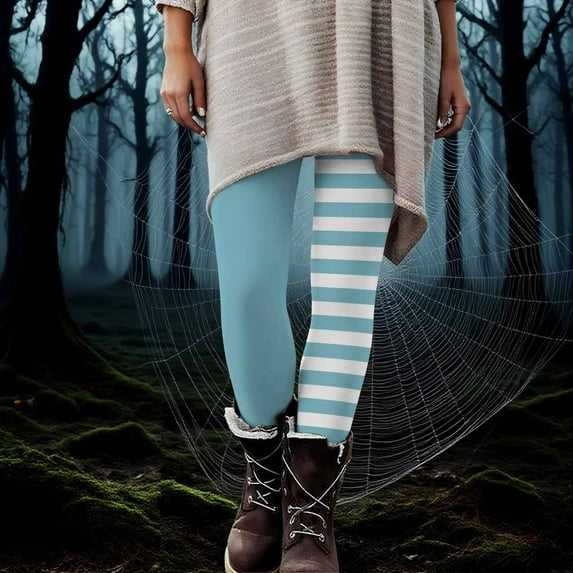 Ailaofu Women's Adult Halloween Striped Tights