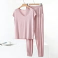 thumbnail image 1 of Ailaofu Women's Buttery Soft Modal Pajama Set - Breathable 2-Piece Lounge Sleepwear with Elastic Waist, 1 of 5