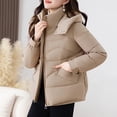 thumbnail image 1 of Ailaofu Women's Cropped Puffer Jacket Winter Warm Puffy Quilted Lightweight Jackets Coats, 1 of 7