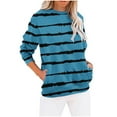 thumbnail image 1 of Ailaofu Women's Fall Winter T-Shirts Casual Long Sleeve Crewneck Tunic Tops Loose Comfy Blouse, 1 of 3