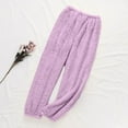 thumbnail image 1 of Ailaofu Women's Fluffy Pajama Pants - Fuzzy Fleece Cozy Lounge Winter Warm PJ, 1 of 6