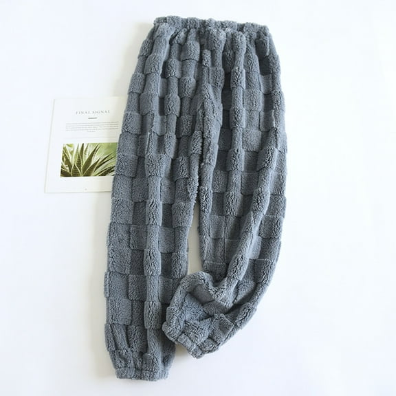 Ailaofu Women's Fluffy Pajama Pants - Fuzzy Fleece Cozy Lounge Winter Warm PJ