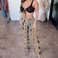 thumbnail image 1 of Ailaofu Women's High Waist Wide Leg Long Palazzo Bell Bottom Yoga Pants, 1 of 7