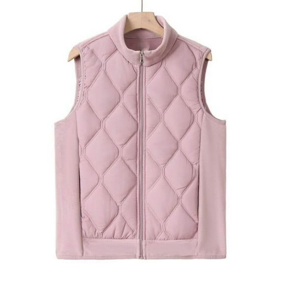 Ailaofu Women's Lightweight Quilted Puffer Vest Zip up Sleeveless Cropped Down Jacket Causal Winter Waistcoat Outerwear